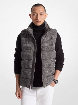 michael kors wool-blend quilted vest|Prince of Wales Quilted Vest .